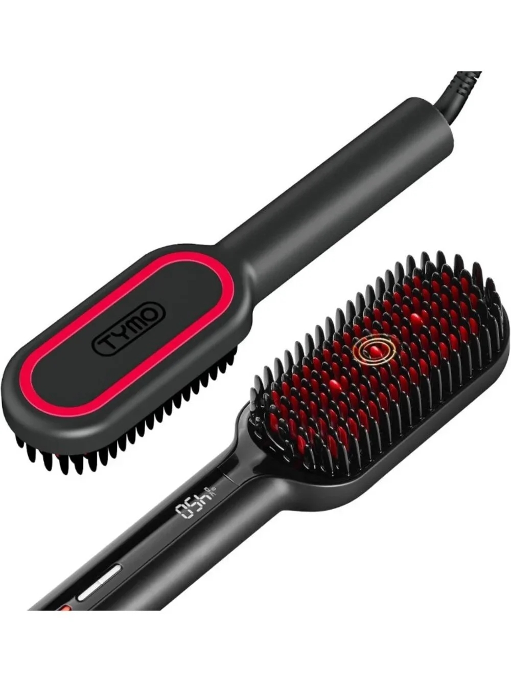 Ionic Hair Straightening Brush - Ceramic Hot Comb for Thick Curly Hair, 16